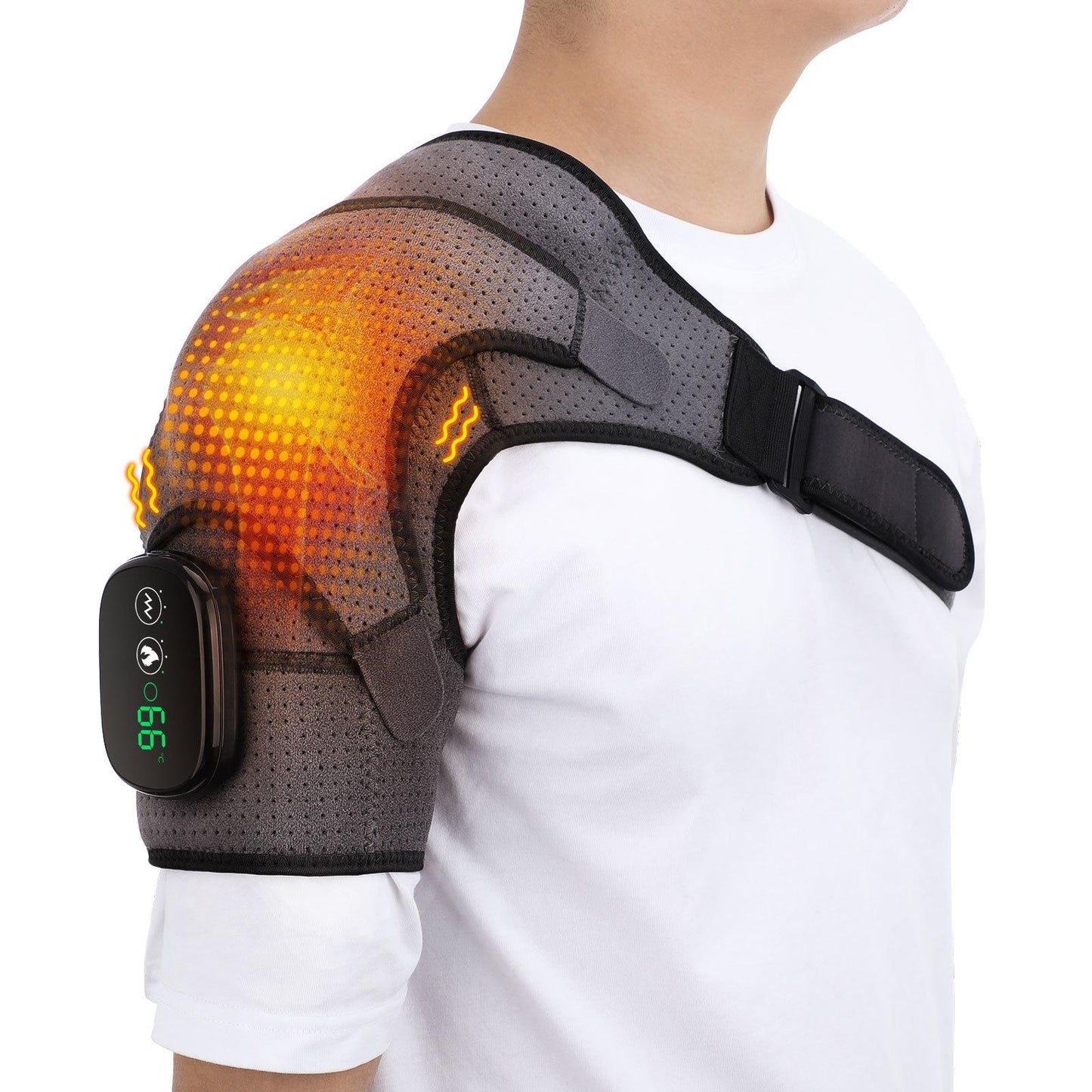 Vibration Shoulder Massager For Joint Pain Relief Gray - Gray