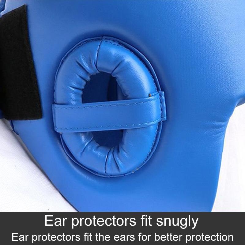 Competition Sparring Boxing Helmet For Head Protection - Red With Mask - S