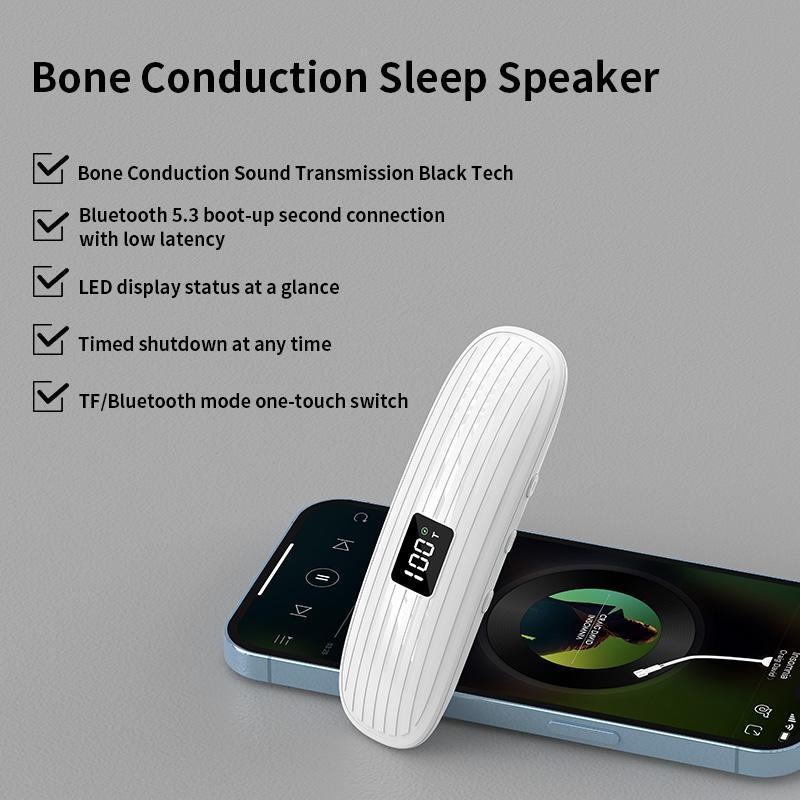 Bone Conduction Bluetooth Sleep Speaker White