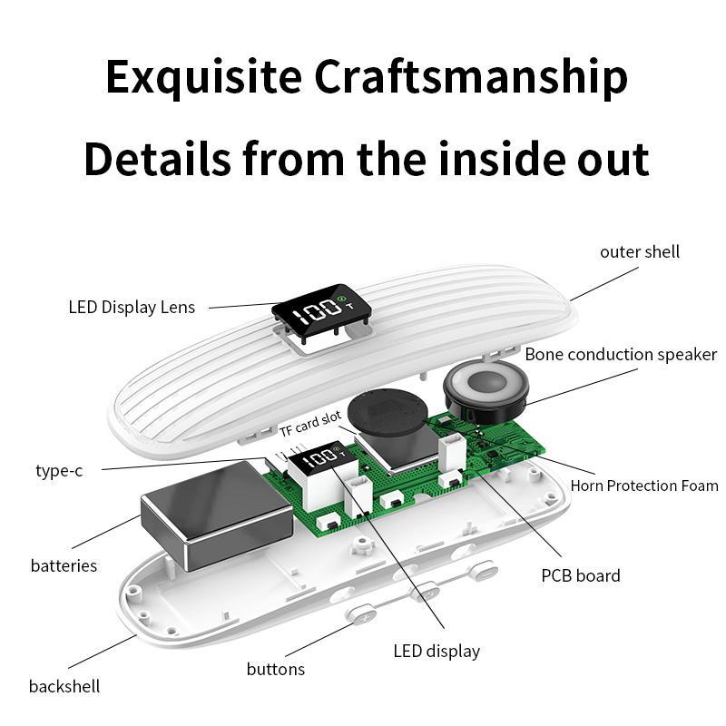 Bone Conduction Bluetooth Sleep Speaker White