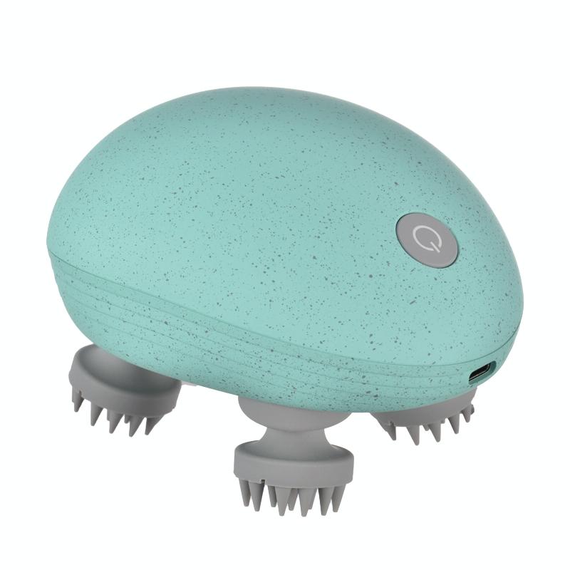 Compact Electric Head Massager Fits All Hair Types - Blue