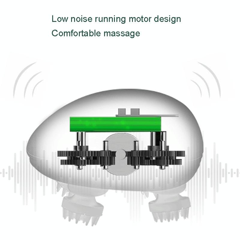 Compact Electric Head Massager Fits All Hair Types - Blue