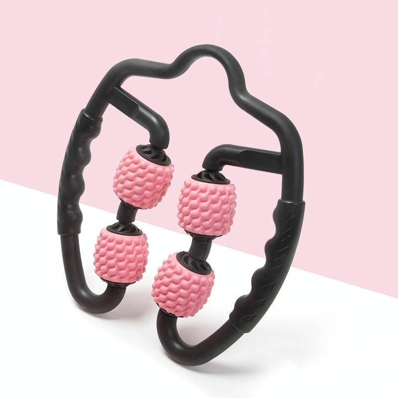 Muscle Massage Roller Foam Shaft For Yoga & Fitness - Water-Drop Type Cherry Pink