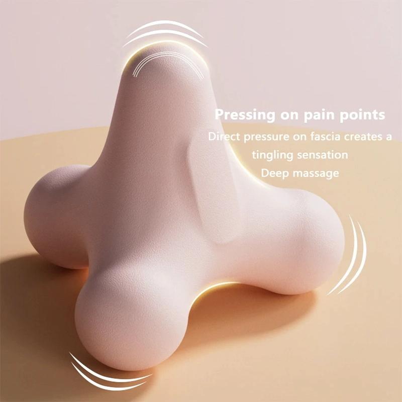 4-Corner Fascia Massage Ball For Neck & Shoulder Relief Yoga & Fitness - Pink