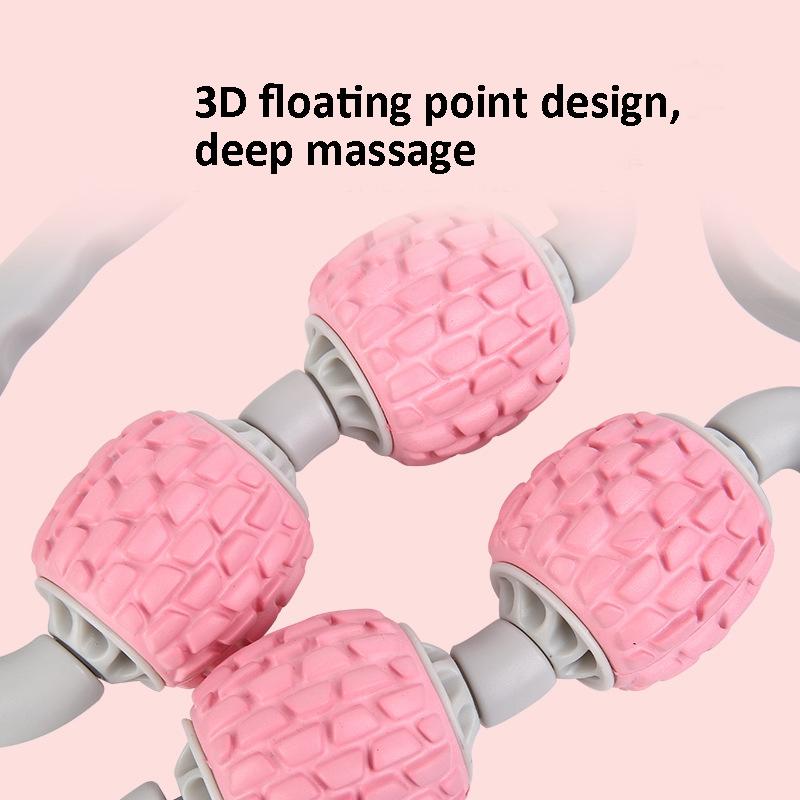Soft Ring Leg Muscle Massage Roller - Pink