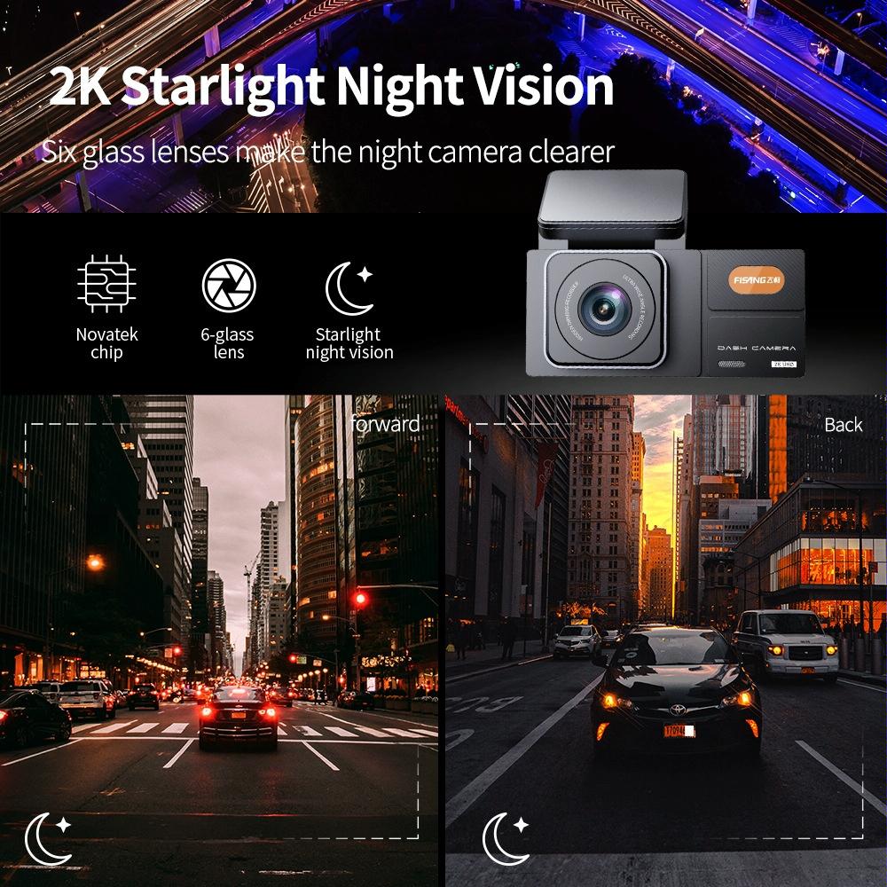 2k Hd Night Vision Car Recorder with Wifi and Single Recording