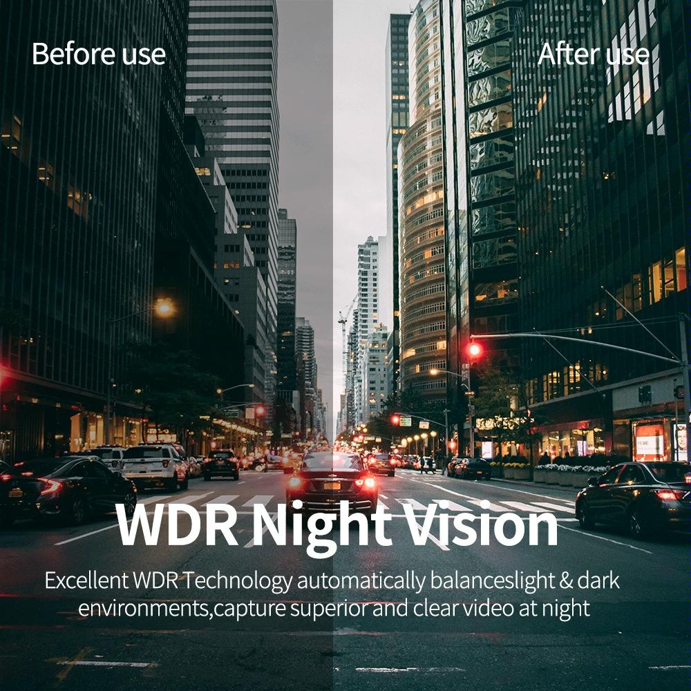 2k Hd Night Vision Car Recorder with Wifi and Single Recording