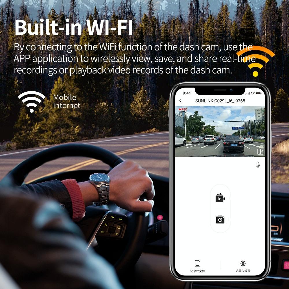 2k Hd Night Vision Car Recorder with Wifi and Single Recording