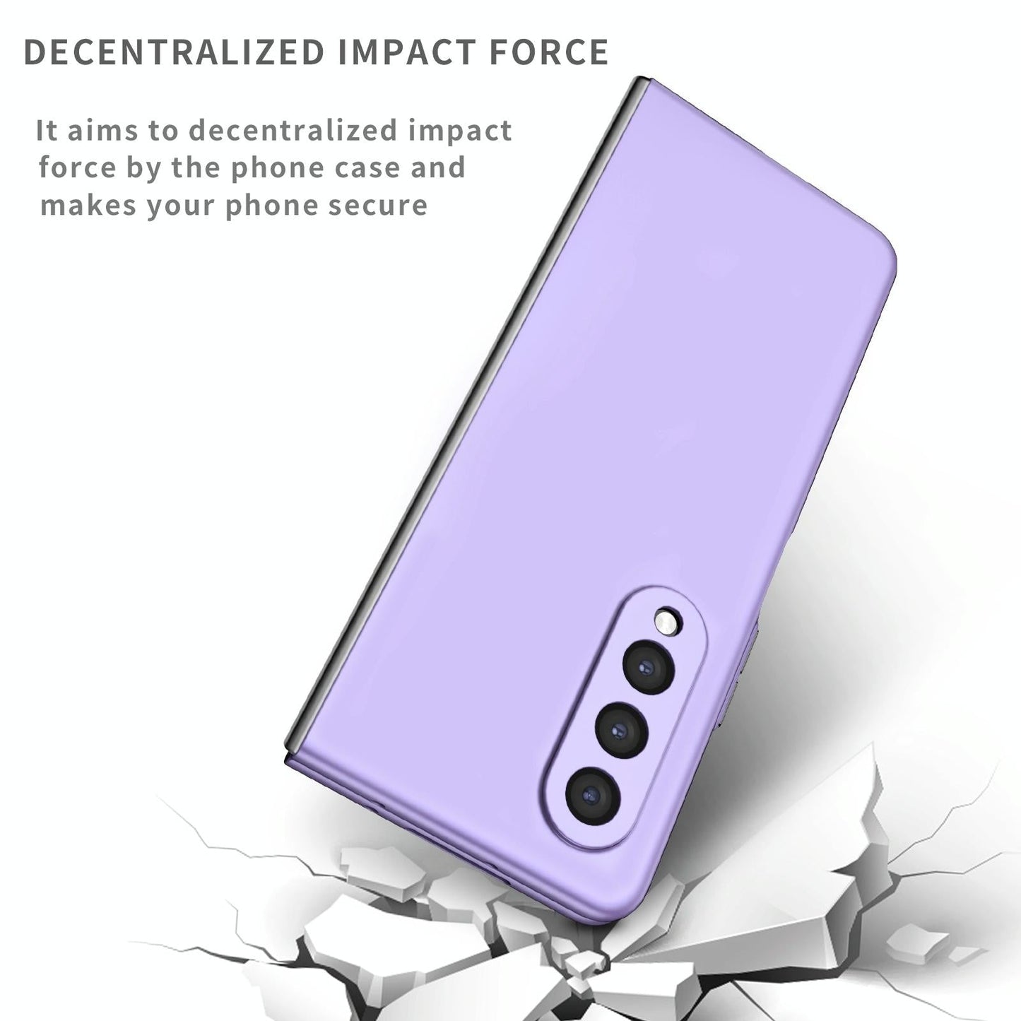 For Samsung Galaxy z Fold4 5G Foldable Armor Phone Case - Compact and Durable - Pink