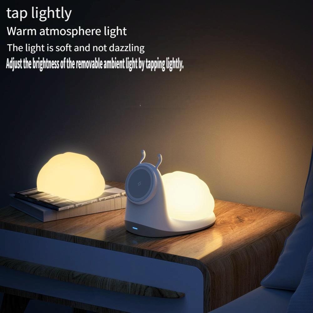 Wireless Charger With Night Light White