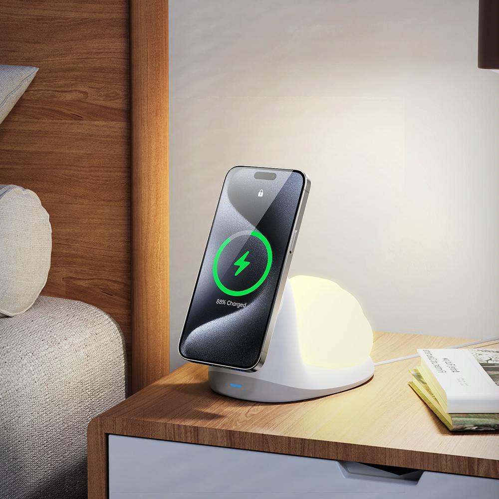 Wireless Charger With Night Light White