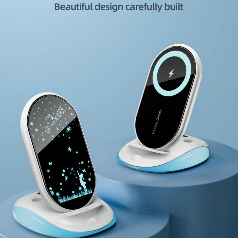 15W Universal Desktop Wireless Charger - Blue