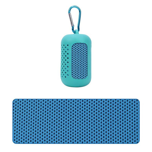 Portable Quick Dry Sports Towel Set with Silicone Sleeve and Storage Bag - 30x80cm - Green - 30X80Cm