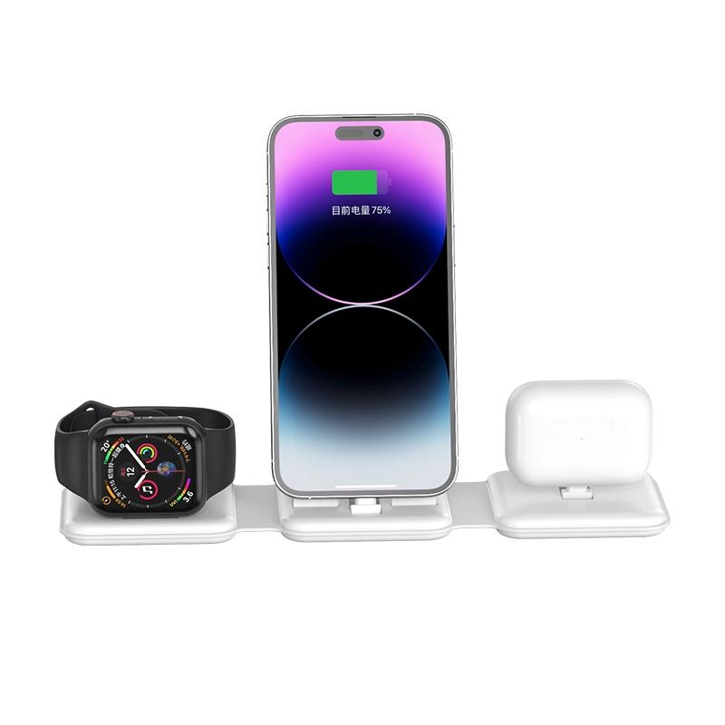 3 In 1 Wireless Charger For Apple Watch Phone & Headset - Black