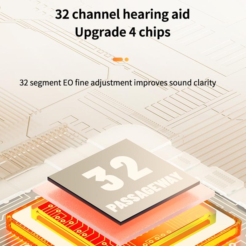 Smart Ai Bluetooth 5.3 In Ear Hearing Aid - Black