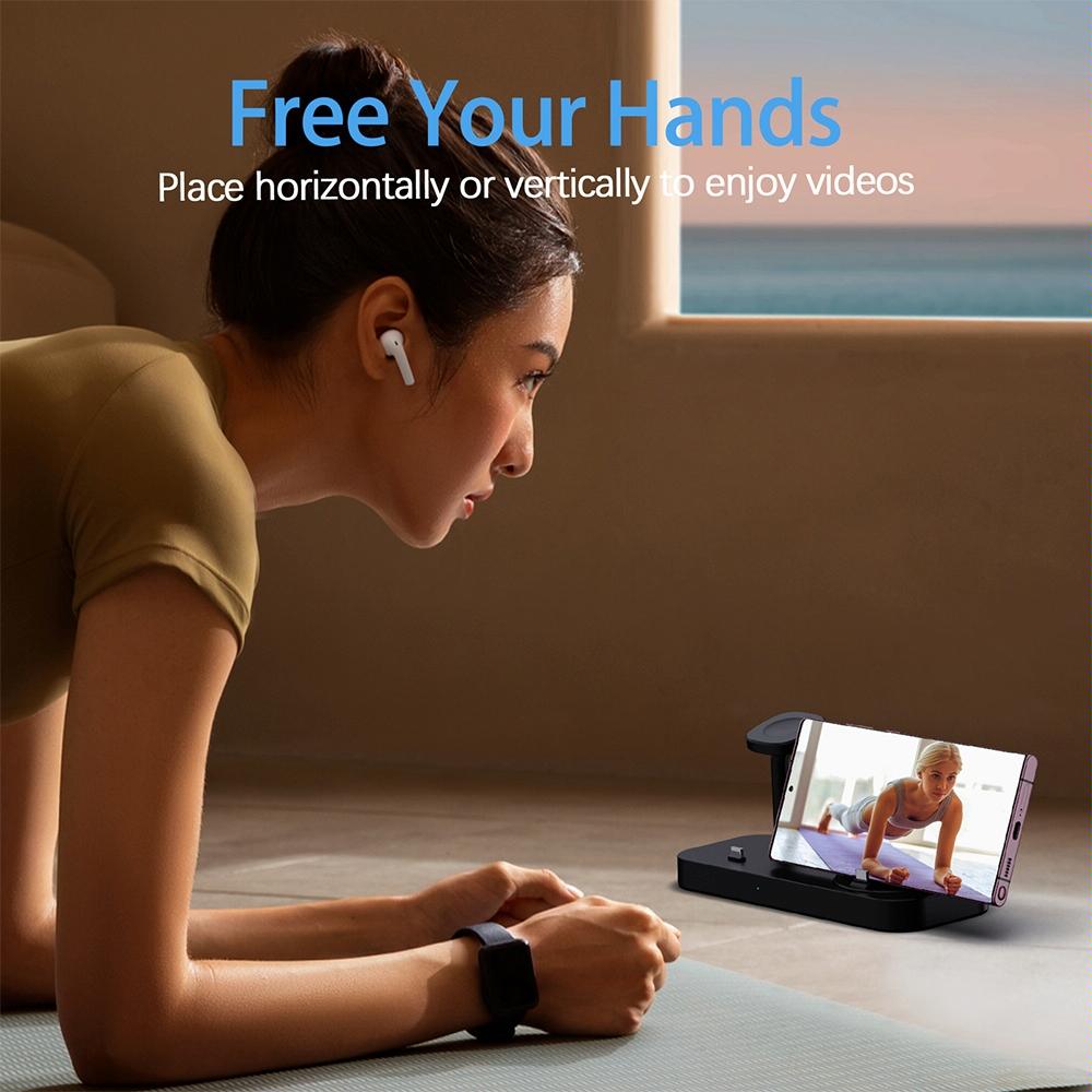 4 In 1 Type C Charging Stand For Samsung Watch And Galaxy Buds - White