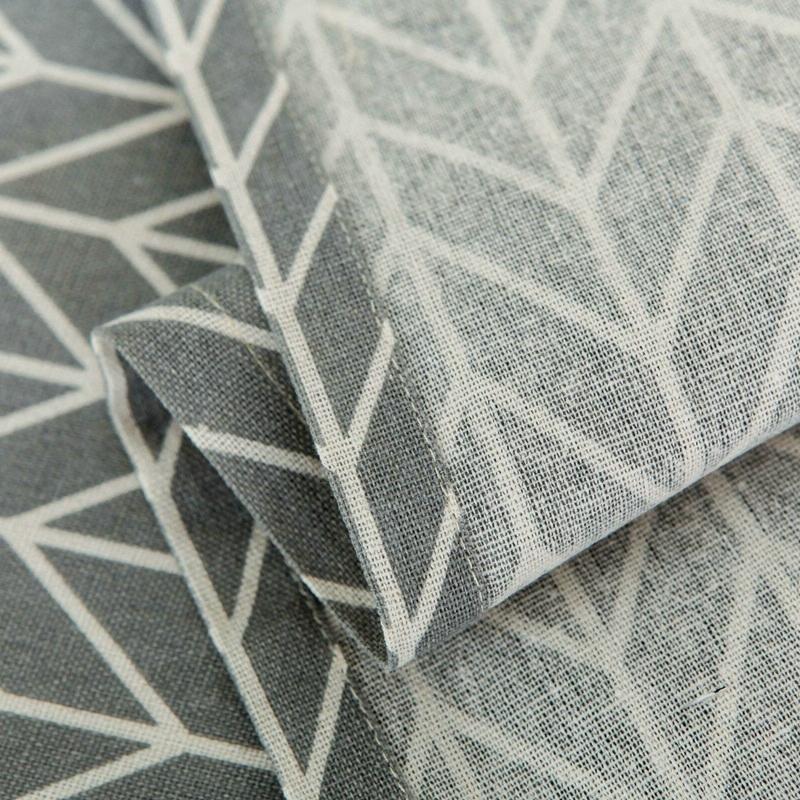 Universal Cotton Linen Microwave Dust Cover - Gray Arrow