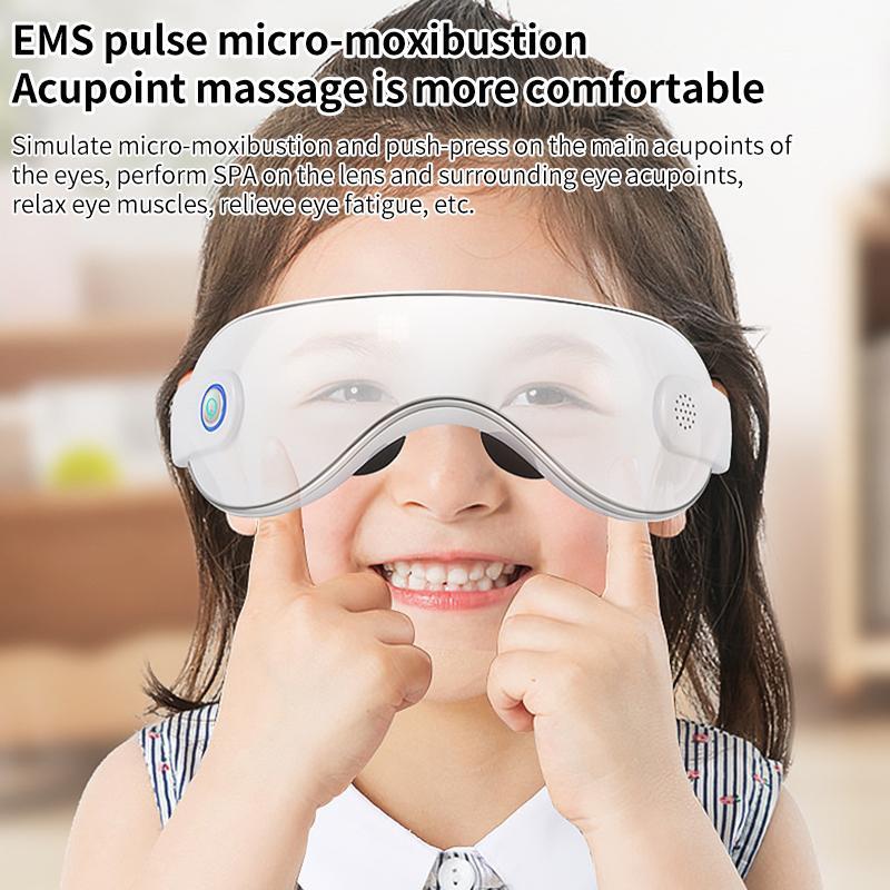 Hot Compress Ems Eye Massager Multifunctional Eye Protector White