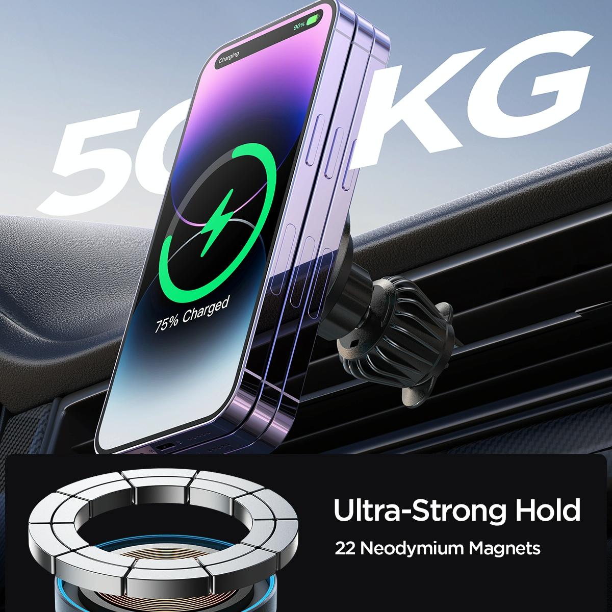 Pro Magnetic Wireless Car Charger for Jr-zs240 - Black