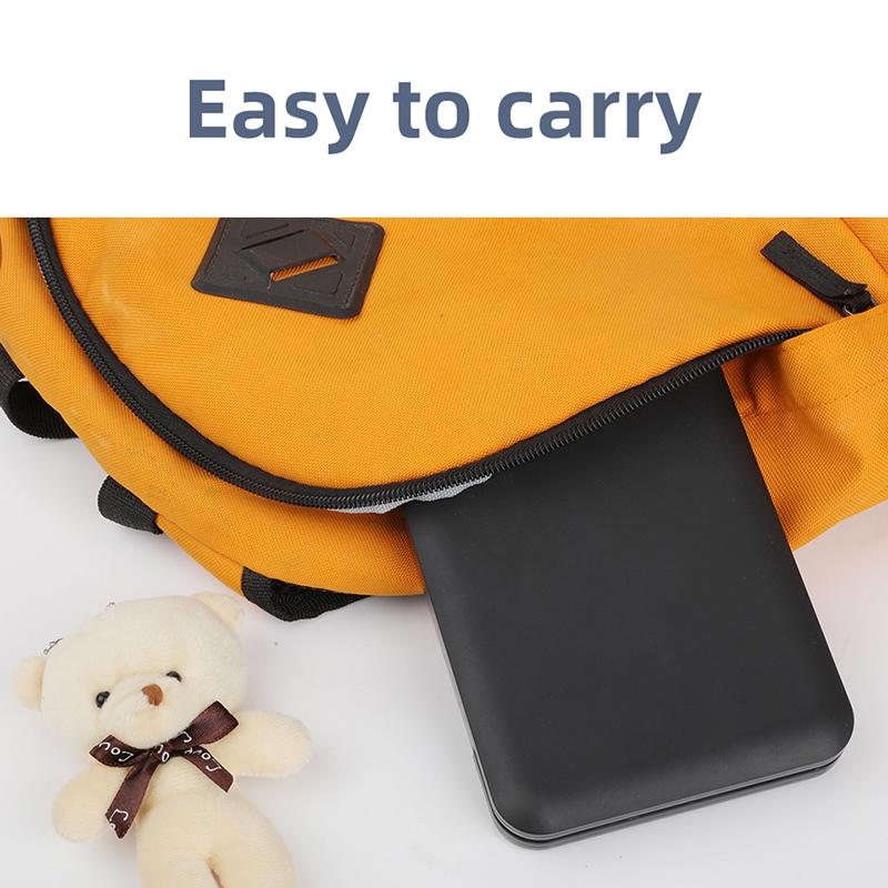 Foldable Desk Calendar Clock With Wireless Charger & Alarm - Black