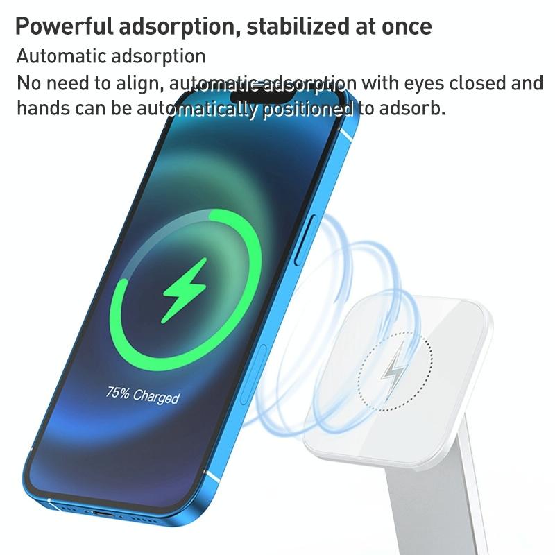 Foldable 3 In 1 Wireless Fast Charger White