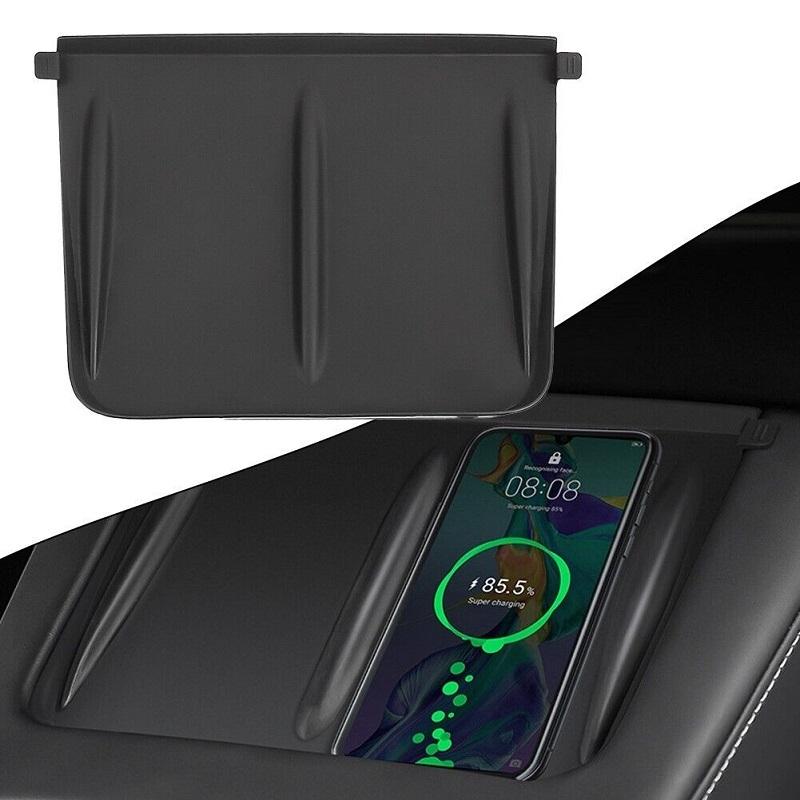 Non-slip Silicone Wireless Charging Mat for Tesla Model 3 / y - Black