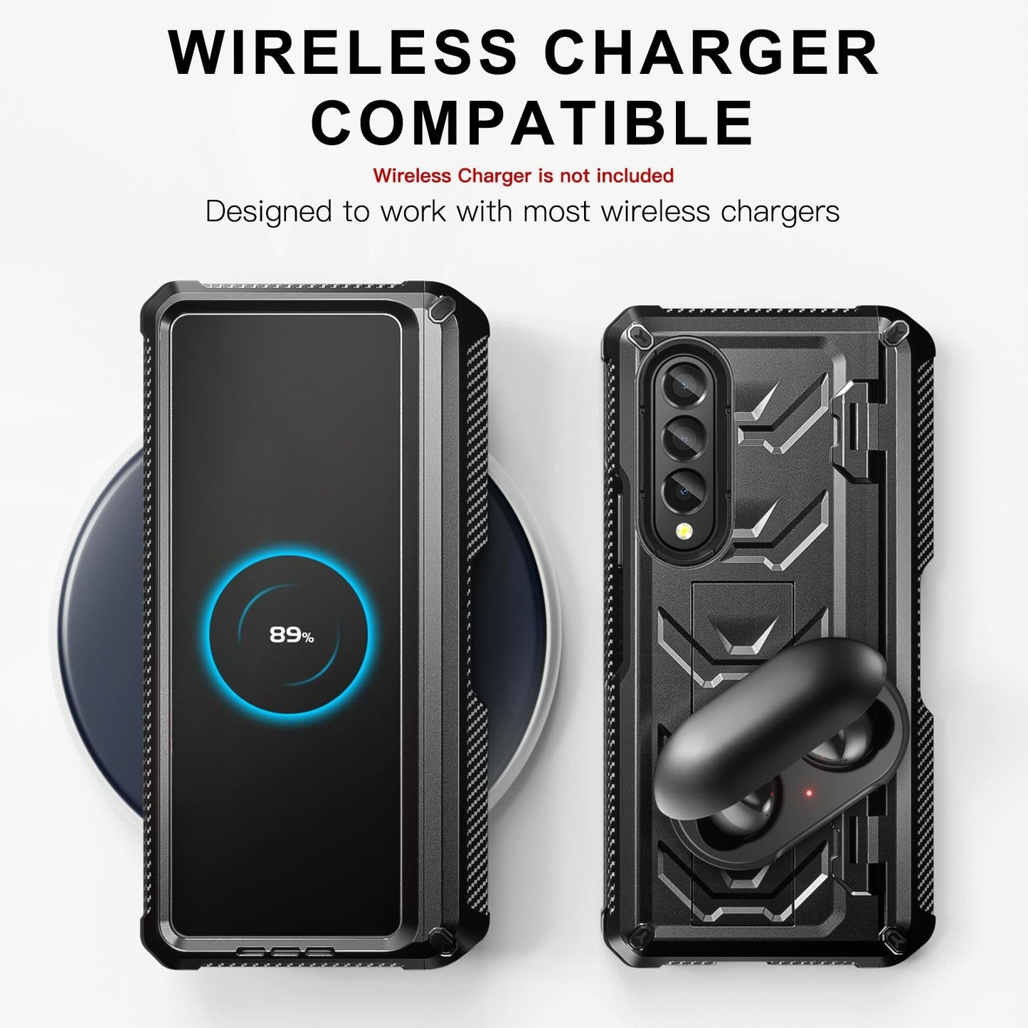 For Samsung Galaxy Z Fold4 5G Foldable Shockproof Phone Case - Black