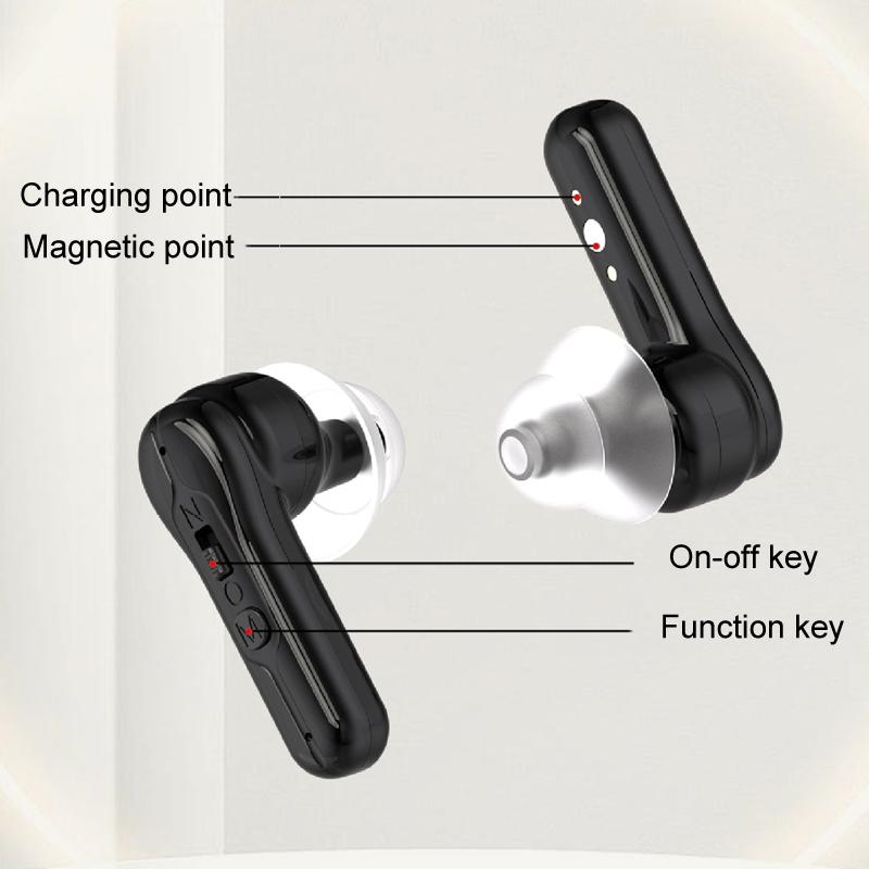 Rechargeable In Ear Hearing Aid Elderly Sound Amplifier Black