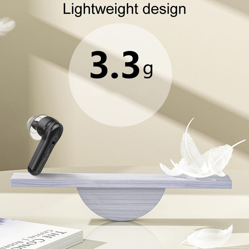 Rechargeable In Ear Hearing Aid Elderly Sound Amplifier Black