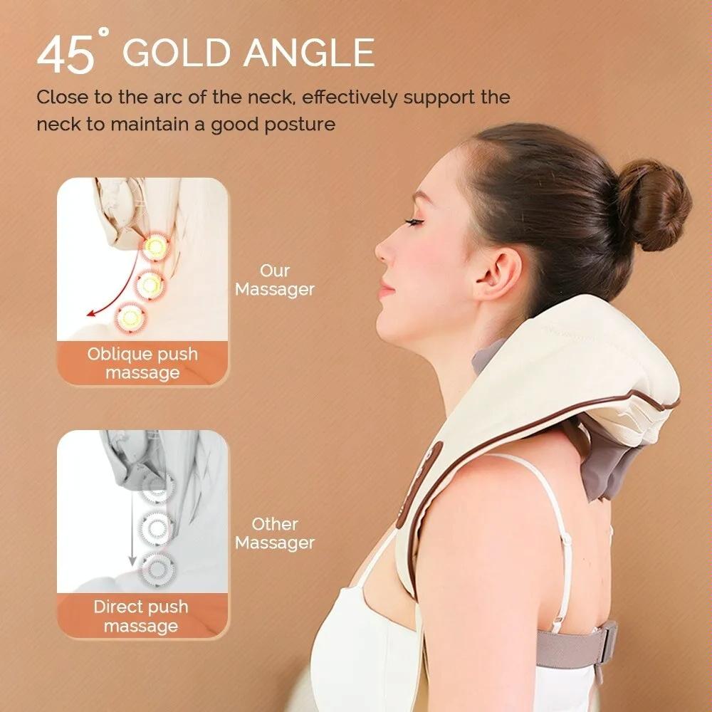 Shiatsu Neck & Shoulder Massager With Heat Electric - White