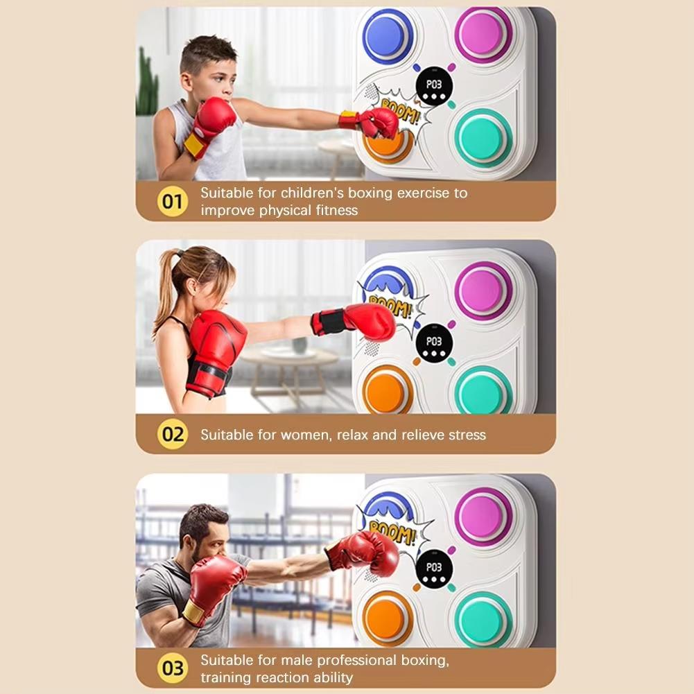 Bluetooth Music Display Boxing Target Toy For Children - Digital & Smart - White