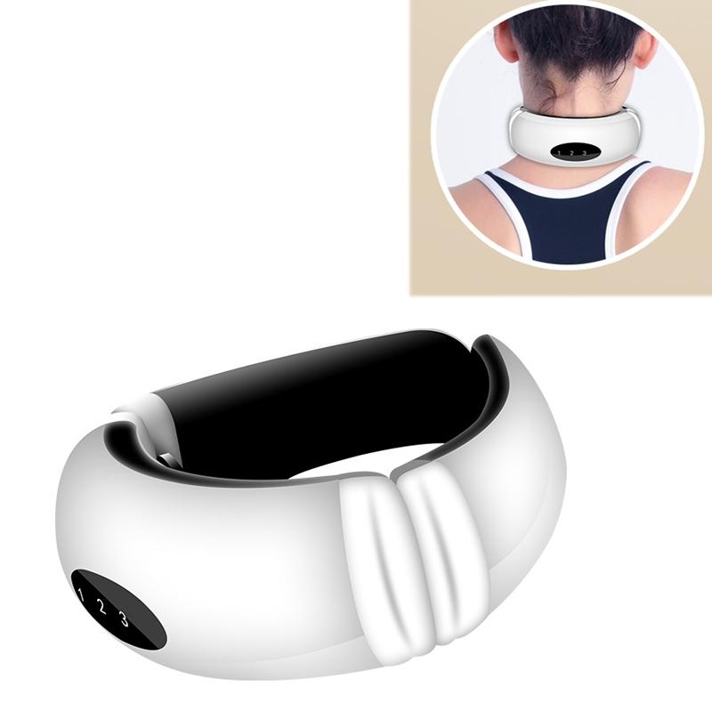 Rechargeable Neck Massager With Hot Compression Electric Pulse Therapy For Neck Pain Relief