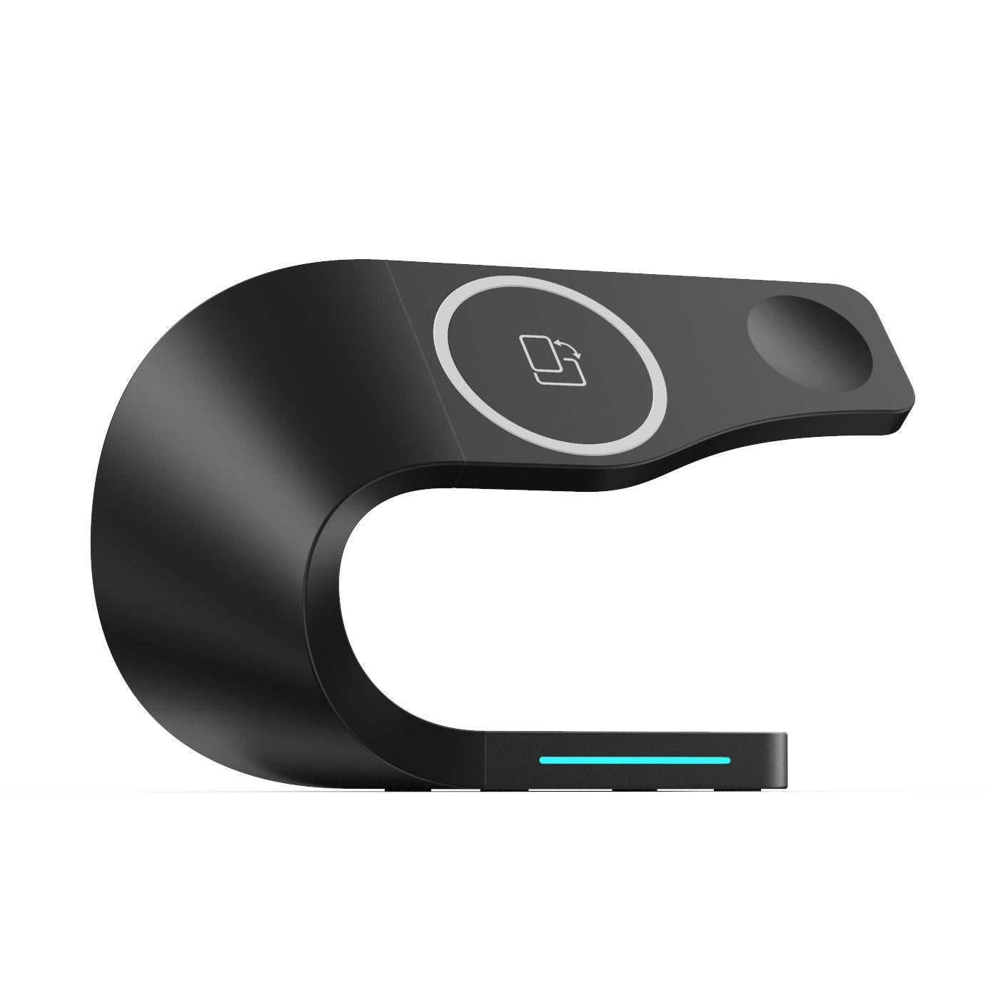 4 In 1 Magnetic Wireless Charger For Iphone Iwatches Airpods - Black