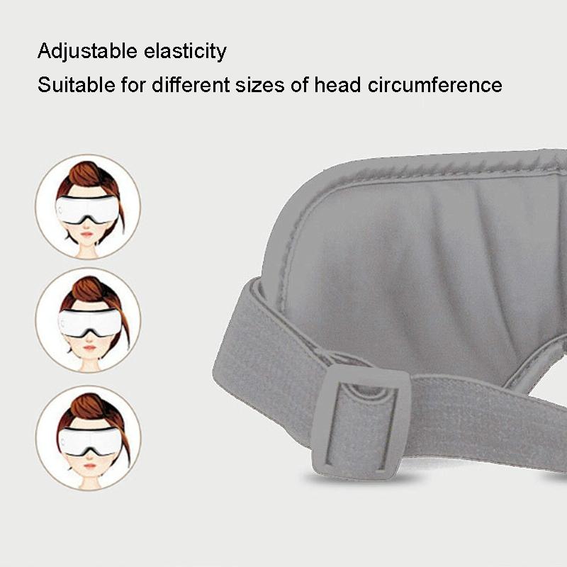 Intelligent Wireless Eye Massager With Vibration & Hot Compress White