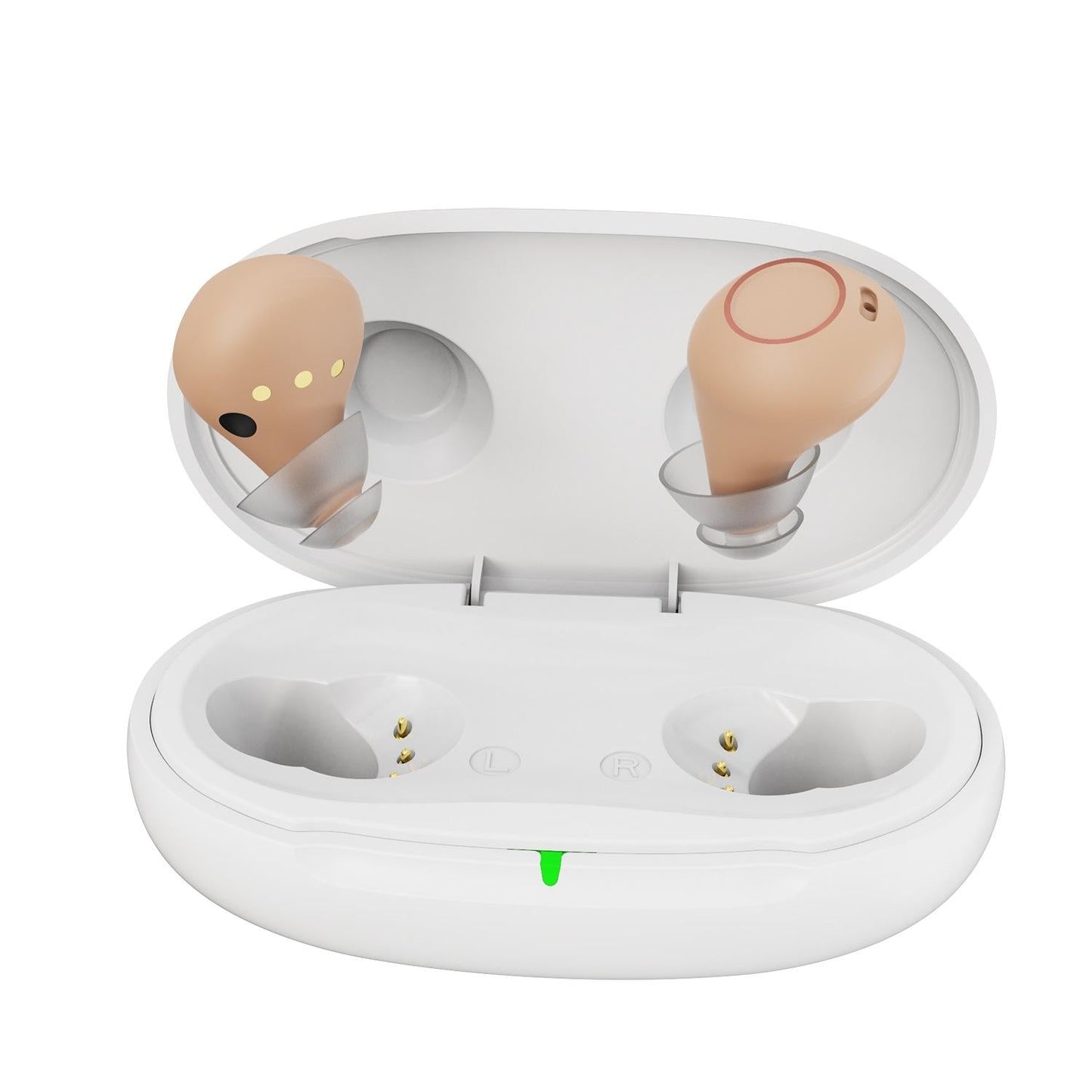 Digital In Ear Tws Hearing Aid Rechargeable & Invisible - Skin Colour