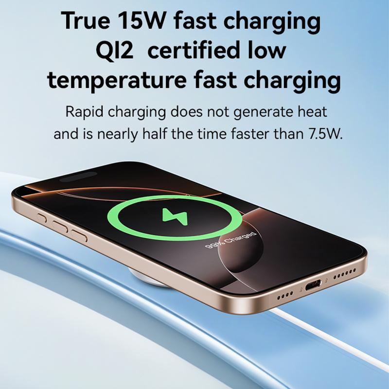 15W Magnetic Fast Wireless Charger White