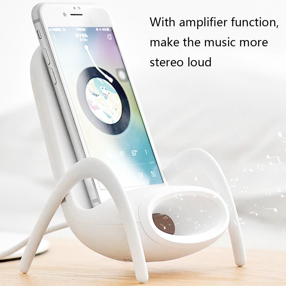 Wireless Charger With Amplifier Chair Shape - White