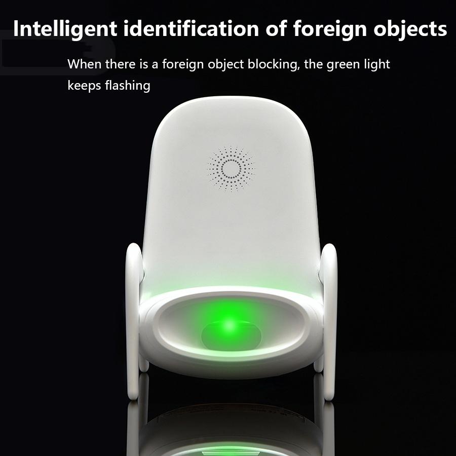Wireless Charger With Amplifier Chair Shape - White