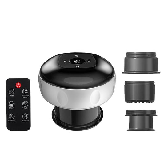 12-Speed Cupping Massager Set With 3 Cups - White