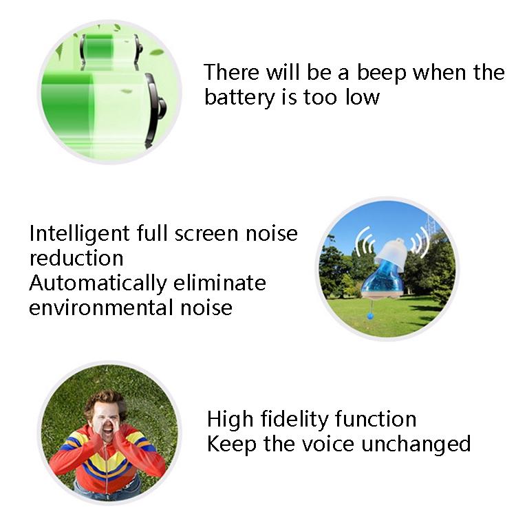 Smart Digital Hearing Aid Noise Reduction - Blue