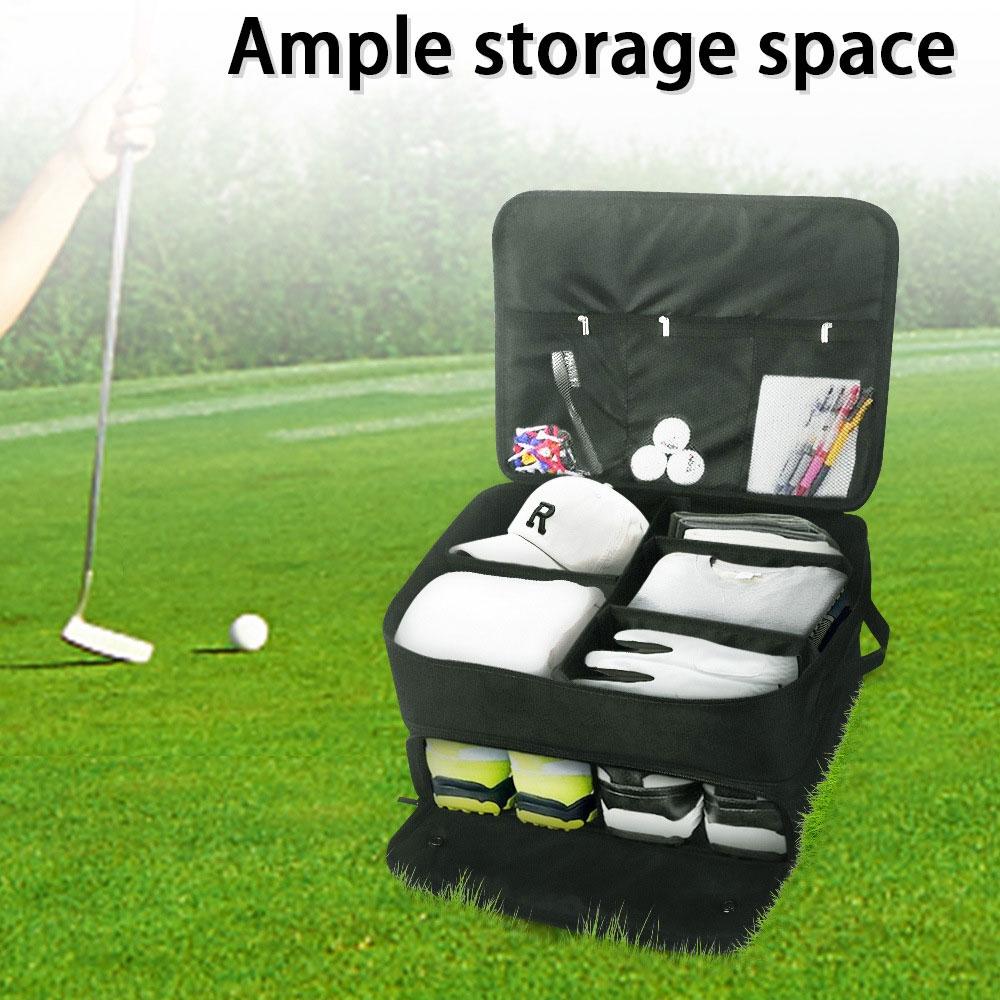 Black Folding Golf Bag with Large Capacity