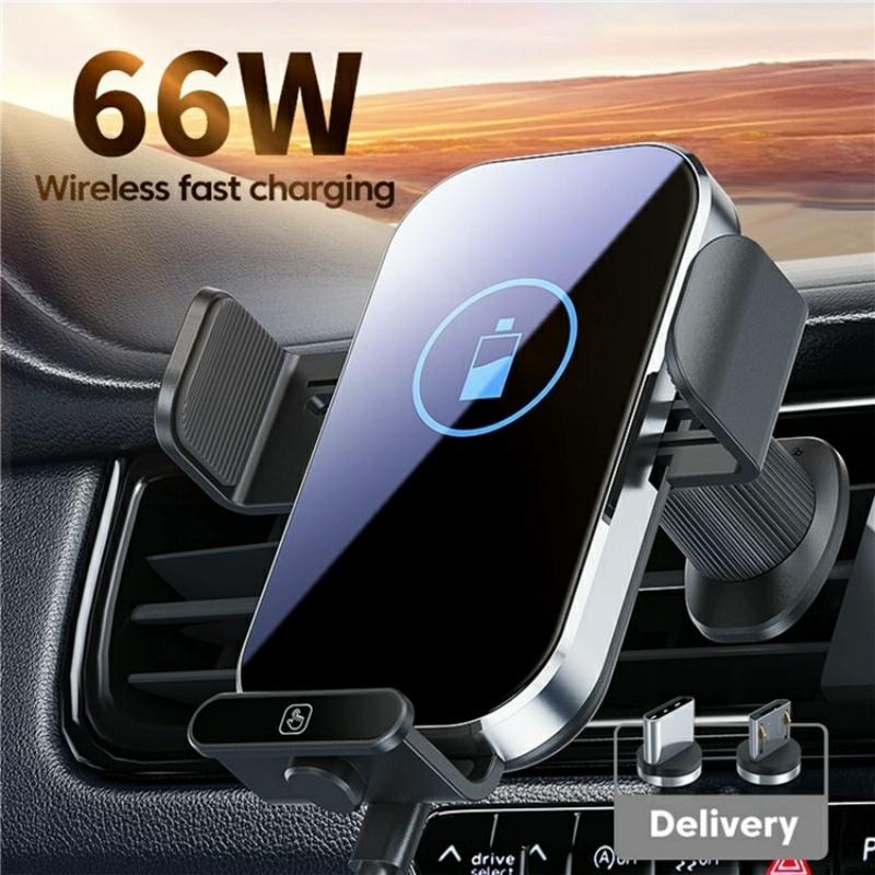Intelligent Induction Wireless Car Charger - 66w High Power - Tarnish