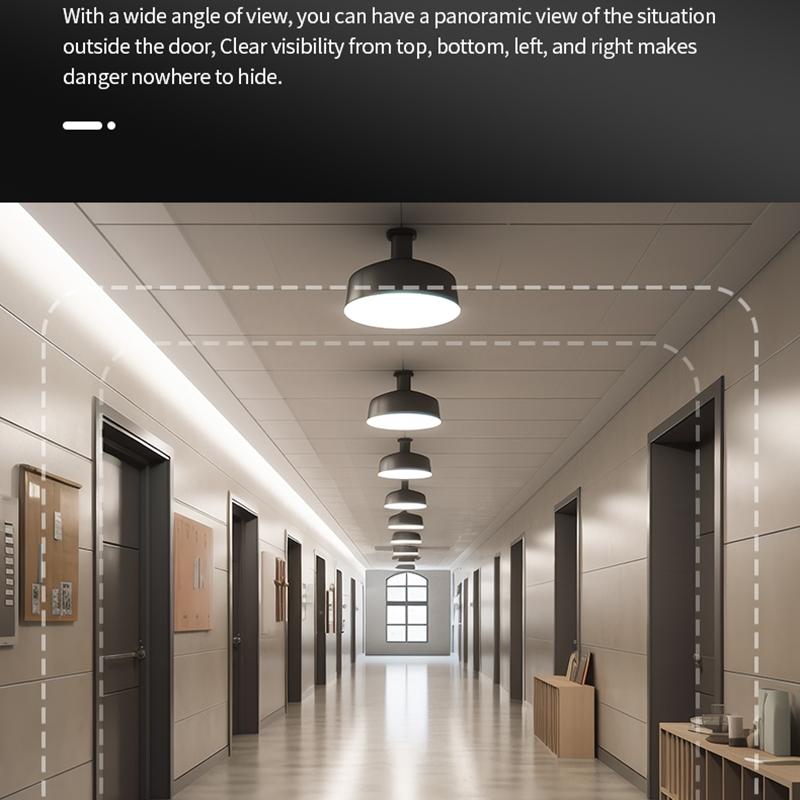 1080P Wifi Smart Cat Eye Video Doorbell With 4.3 Ips Lcd Screen And Infrared Night Vision Black