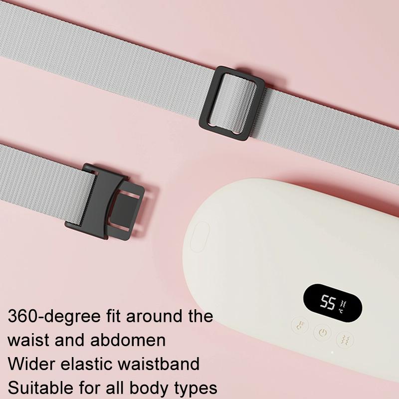 Smart Massage Belt For Abdomen & Waist Electric & Warm - Pink 2000Mah