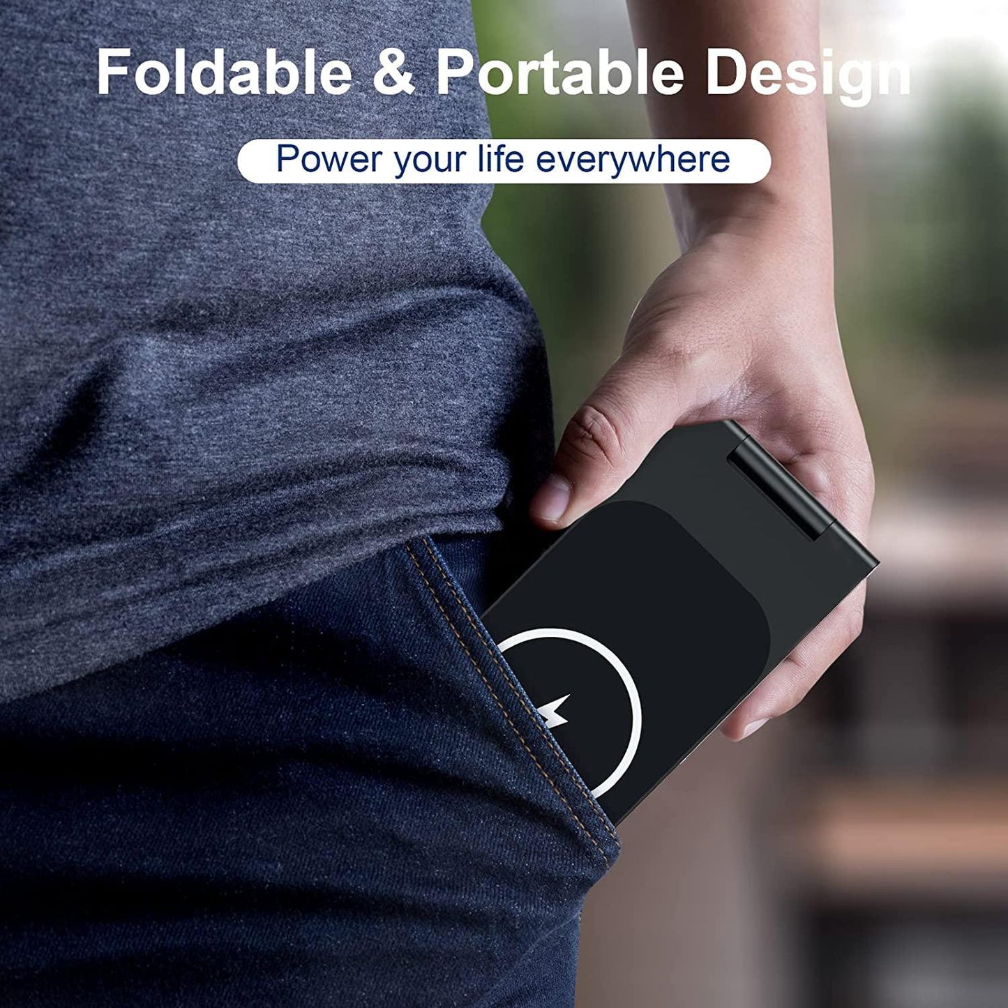 15W Magnetic Wireless Charger For Iphone 12+ - Black