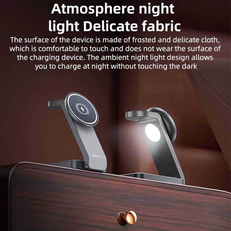 4 In 1 Magnetic Wireless Charging Stand With Night Light