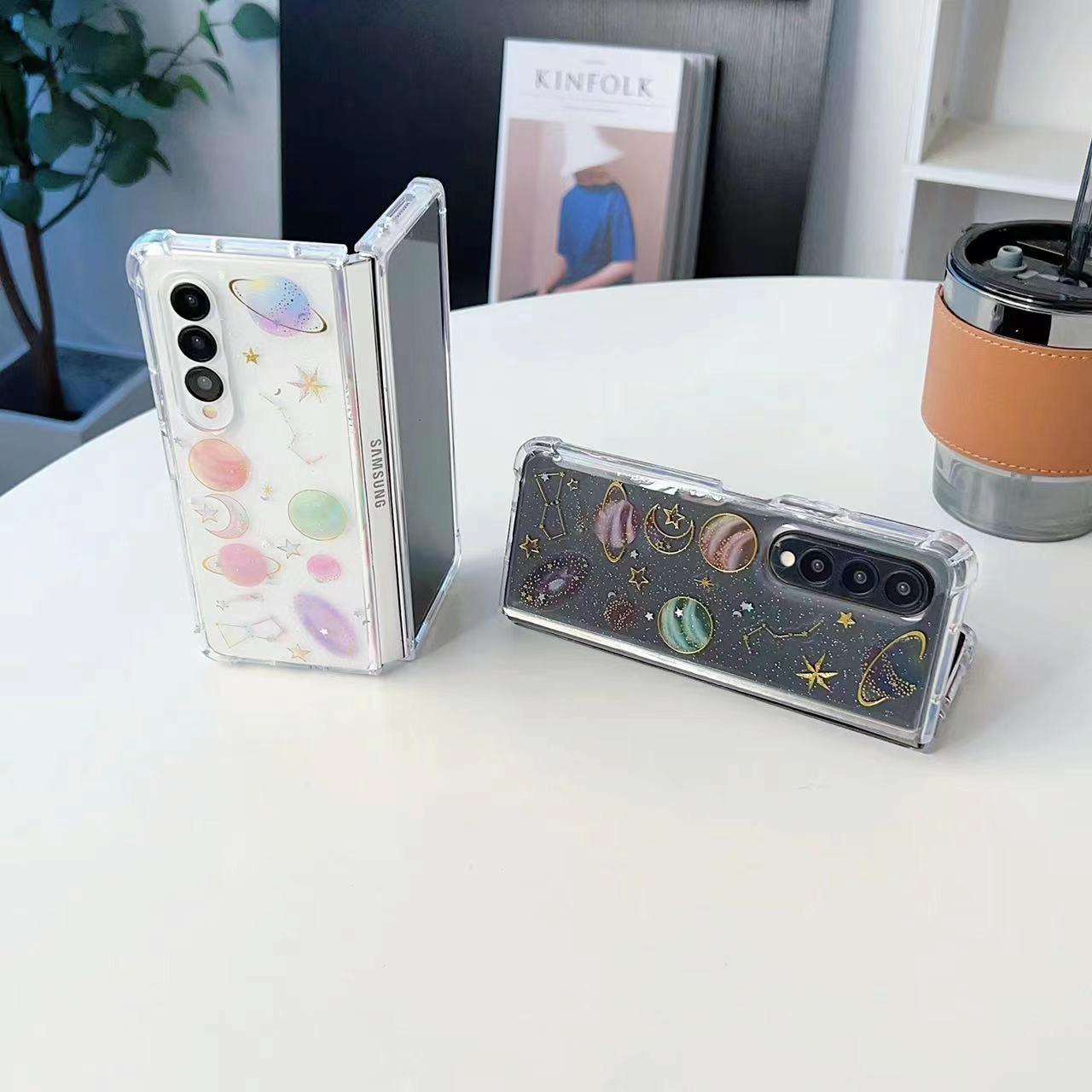 For Samsung Galaxy Z Fold4 5G Sparkling Tpu Case - Glitter Epoxy