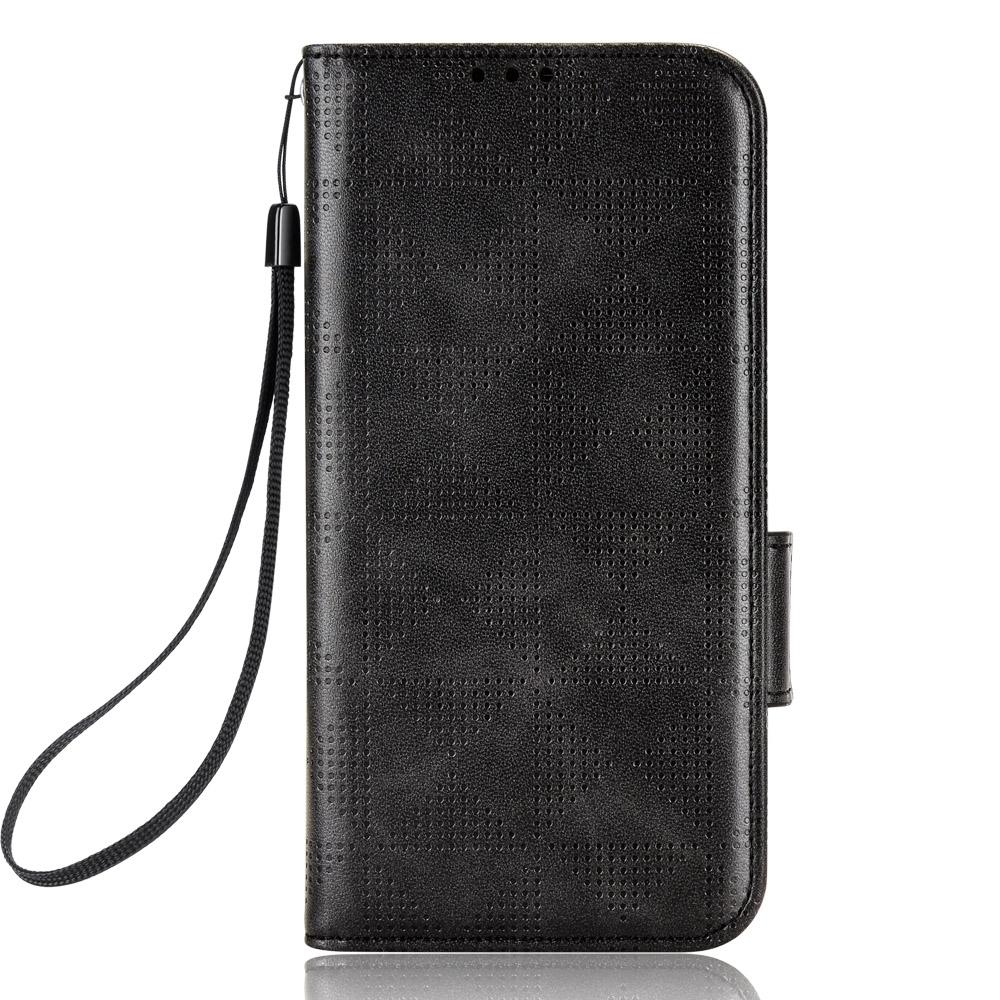 For Samsung Galaxy Z Fold4 5G Symmetrical Leather Triangle Phone Case - Black