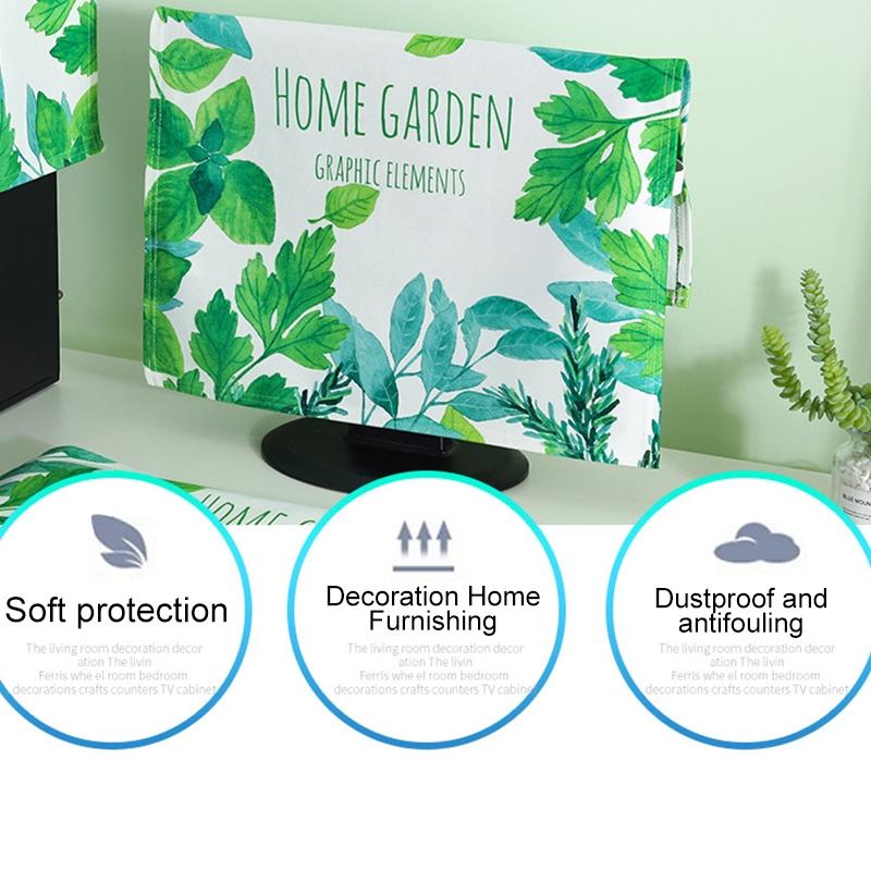 Universal 3-in-1 Desktop Pc Dust Cover - Fits 23-24 Inch Screens - Flamingo