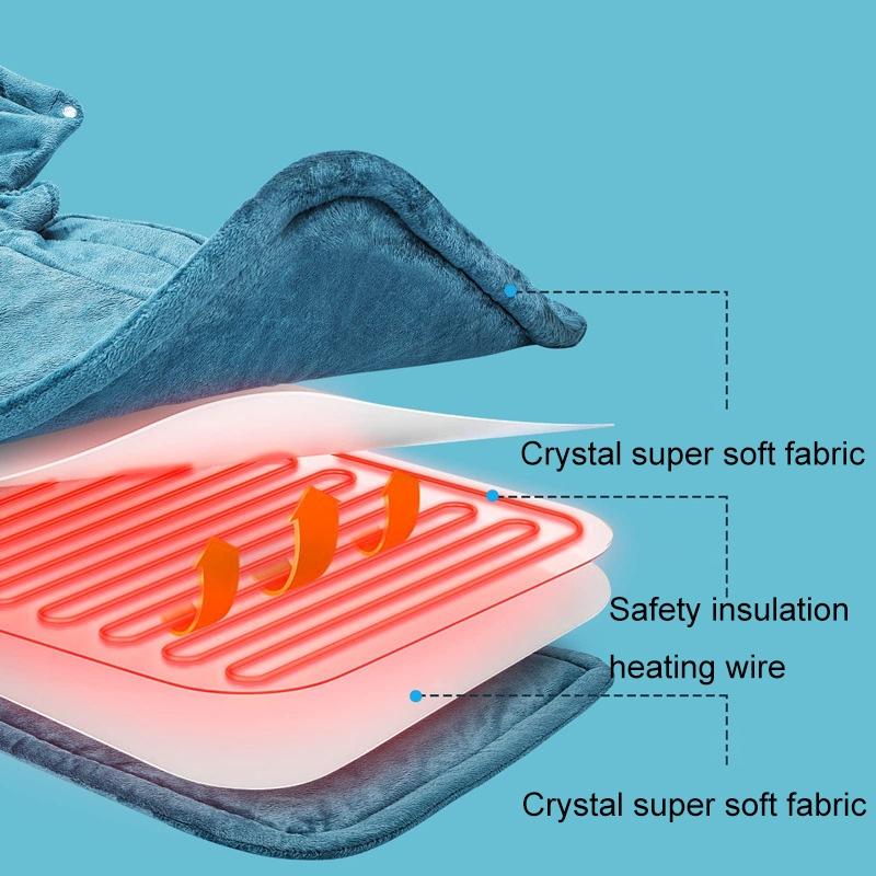 Electric Heated Shawl For Neck & Back Au Plug - Creamy-White